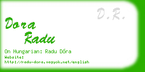 dora radu business card